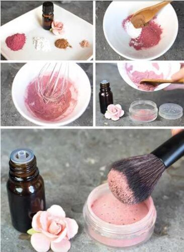 Homemade Shimmer Blush Makeup